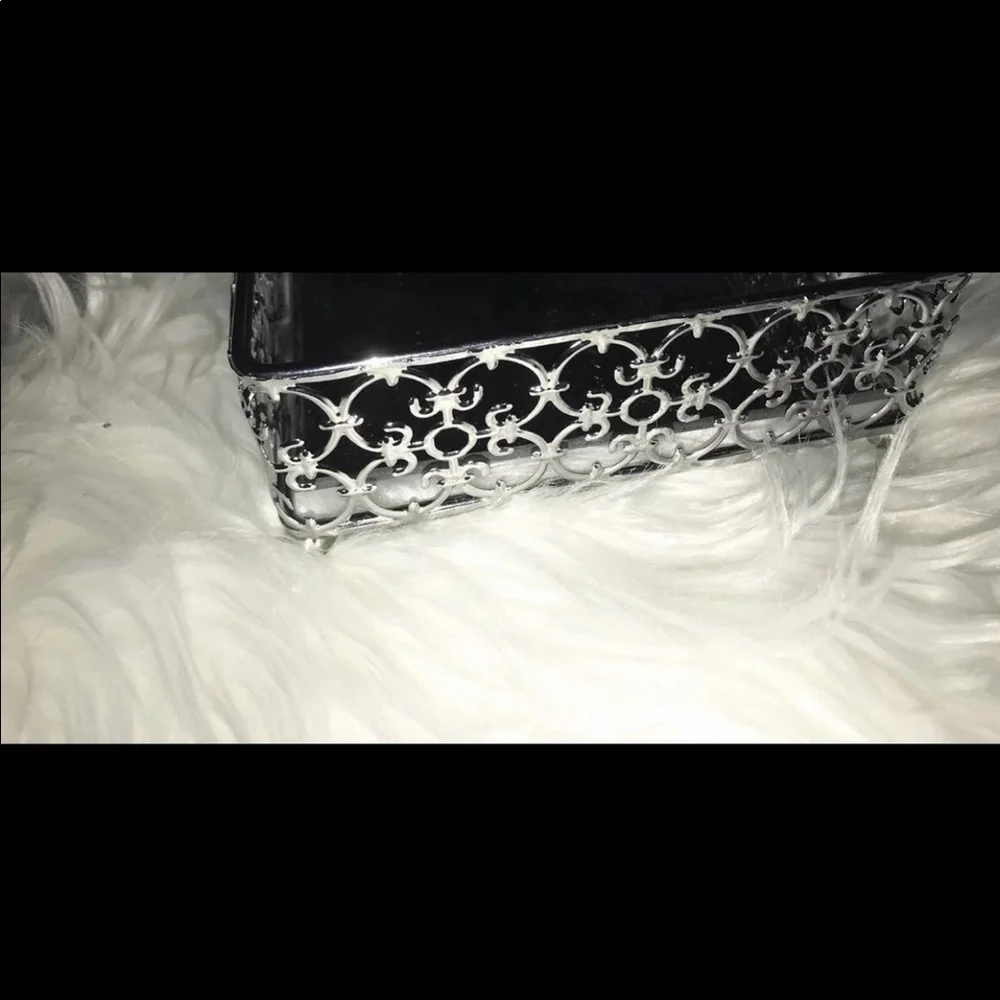 Vanity Tray | Silver Mirror Tray